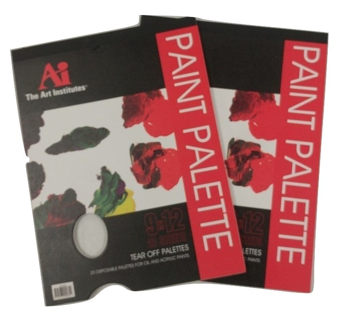 The Art Institute Bulk Disposable Paint Pallete Paper - 8, 24, or 48 Pads - 20 Sheets Each Pad