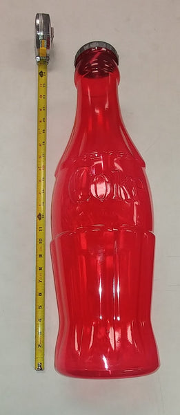 23" Coca Cola Large Bottle Bank for Coin Collection, Coke Bank Change Jar, Adult Piggy Bank, Large Savings Coin Bank - Choose Clear or Red