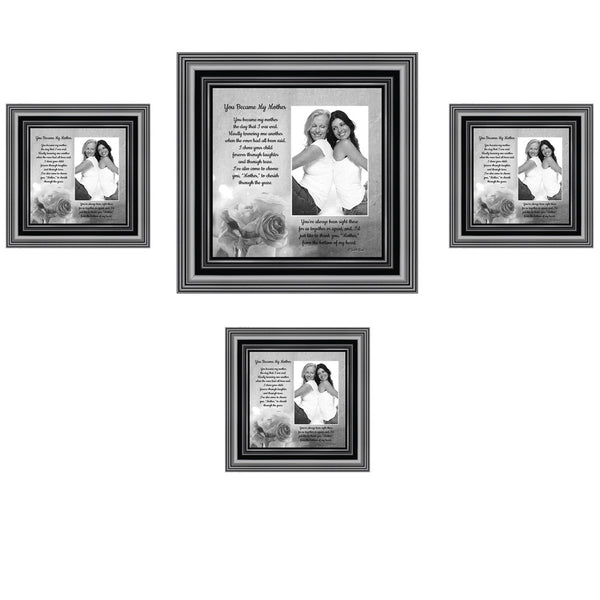 Picture Frame Set, 4 Piece Customizable Multi pack, 1-8x8, 3-4x4, for Instagram Photo Wall Gallery or Tabletop Display