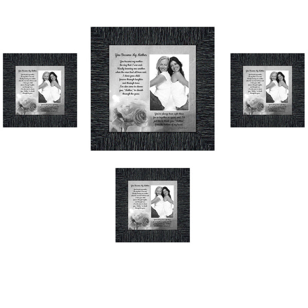 Picture Frame Set, 4 Piece Customizable Multi pack, 1-8x8, 3-4x4, for Instagram Photo Wall Gallery or Tabletop Display