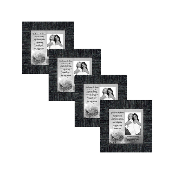 Picture Frame Set, 4 Piece Customizable Multi pack, 4-4x4, for Instagram Photo Wall Gallery or Tabletop Display
