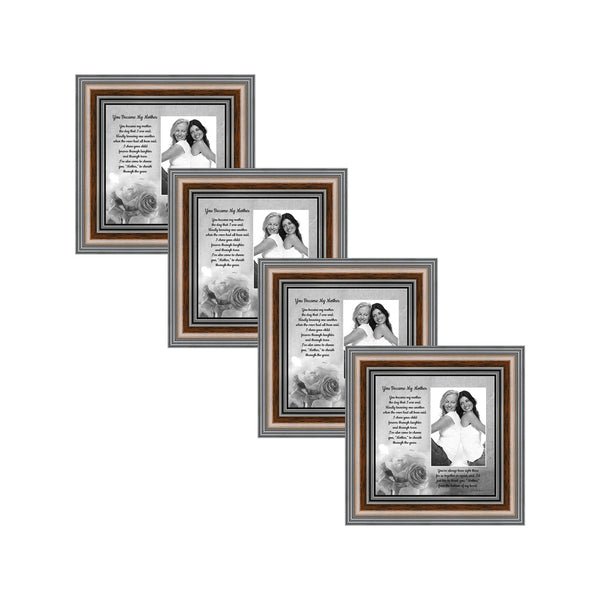 Picture Frame Set, 4 Piece Customizable Multi pack, 4-4x4, for Instagram Photo Wall Gallery or Tabletop Display