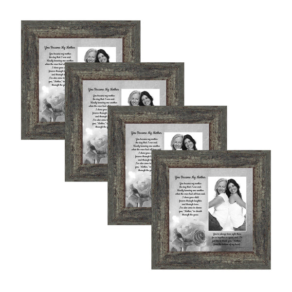 Picture Frame Set, 4 Piece Customizable Gallery Multi pack, 4-8x8, for Tabletop or Wall Display