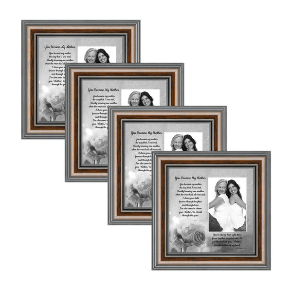 Picture Frame Set, 4 Piece Customizable Gallery Multi pack, 4-8x8, for Tabletop or Wall Display