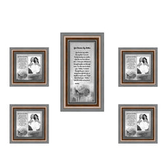 Picture Frame Set, 5 Piece Customizable Multi pack, 1-4x10, 4-4x4, for –  Crossroads Home Decor