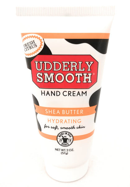Udderly Smooth Hydrating Hand Cream With Shea Butter, Fresh Citrus, 2 oz. Travel Size Lotion - 5 Pack