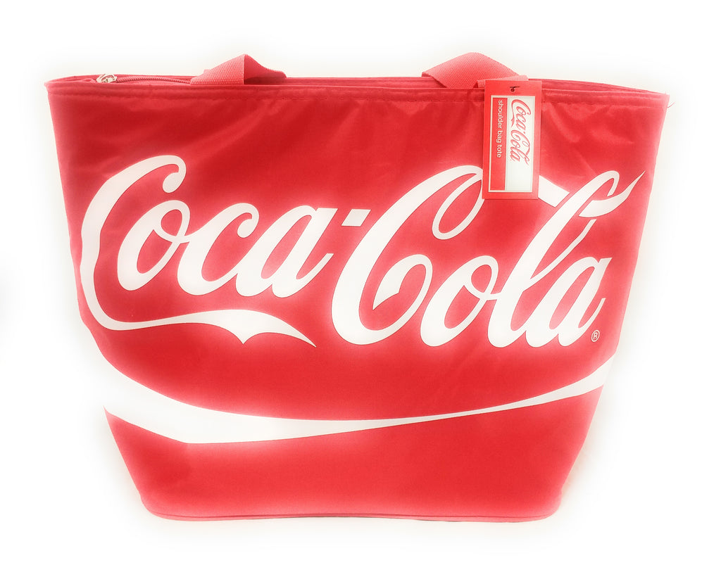 Coca Cola Large Shoulder Tote Cooler Bag with Straps and Official Coke Logo