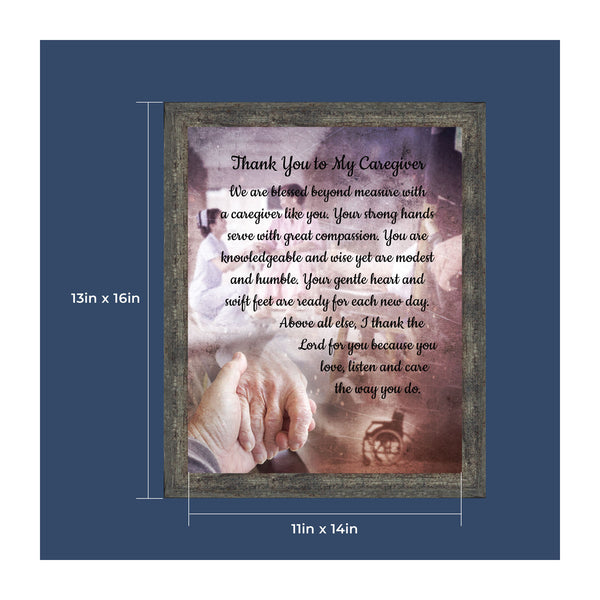 Thank You to My Caregiver, Thoughtful Gifts, Inspirational Picture Frame, 10x10 6344