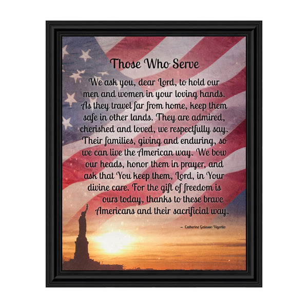 Those Who Serve, Military Picture Frame, Gifts for Soldier, 10x10 6349