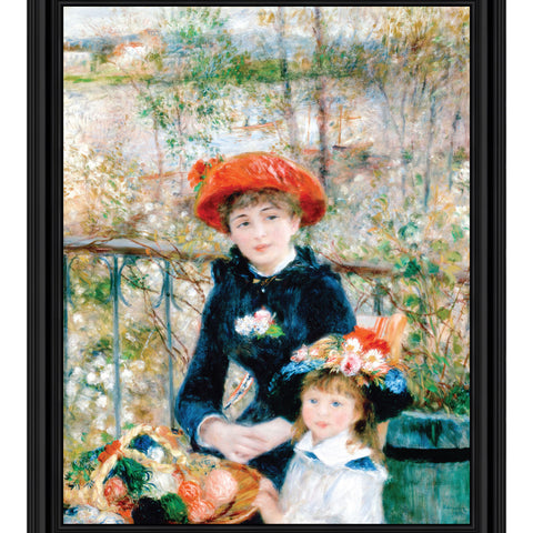 Two Sisters on the Terrace by Auguste Renoir Framed Print Wall Art, Great for Girls Bedroom Decor, 11x14, 2401