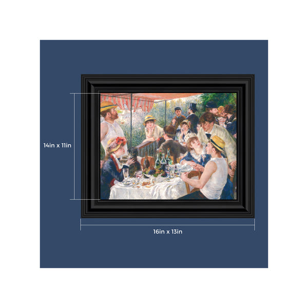Luncheon of the Boating Party by Pierre Auguste Renoir Framed Print, Great Kitchen or Living Room Wall Decor, 11x14 2402