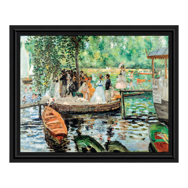 La Grenouillere, The Frog Pond by Pierre-Auguste Renoir Framed Wall Art Print, Impressionist Art Print, 11x14, 2403