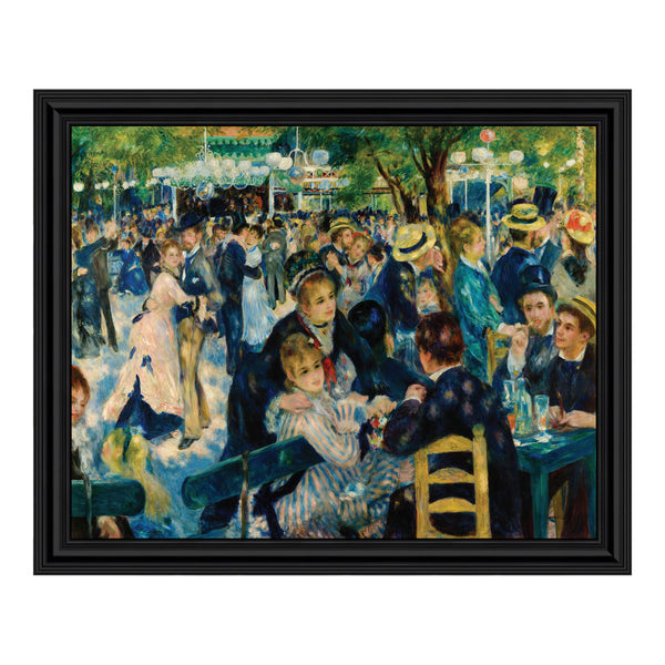 Dance at Le Moulin De La Galette by Auguste Renoir Framed Wall Art Print, Great for Living Room or Kitchen Wall Decor, 11x14, 2404