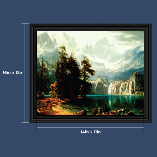 Albert Bierstadt Sierra Nevada in California, World Famous Wall Art Collection, Framed Bierstadt Prints, Western Artwork for Walls, Scenic Wall Art Sierra Nevada Print, 11x14, 2410