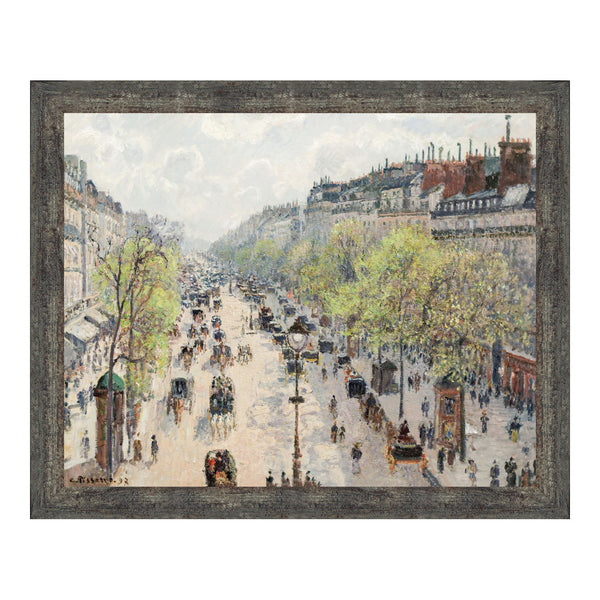 The Boulevard Montmartre Spring by Camille Pissaro, Modern Urban Wall Art, 11x14 2411