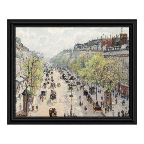 The Boulevard Montmartre Spring by Camille Pissaro, Modern Urban Wall Art, 11x14 2411