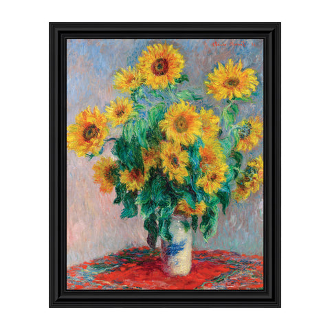 Bouquet of Sunflowers by Claude Monet Framed Wall Art Print, Excellent Kitchen or Living Room Wall Decor, 11x14, 2415