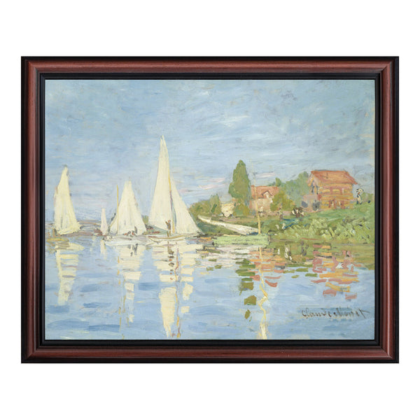 Regatta at Argenteuil by Claude Monet Framed Wall Art Print, Sailboat Print, 11x14, 2416