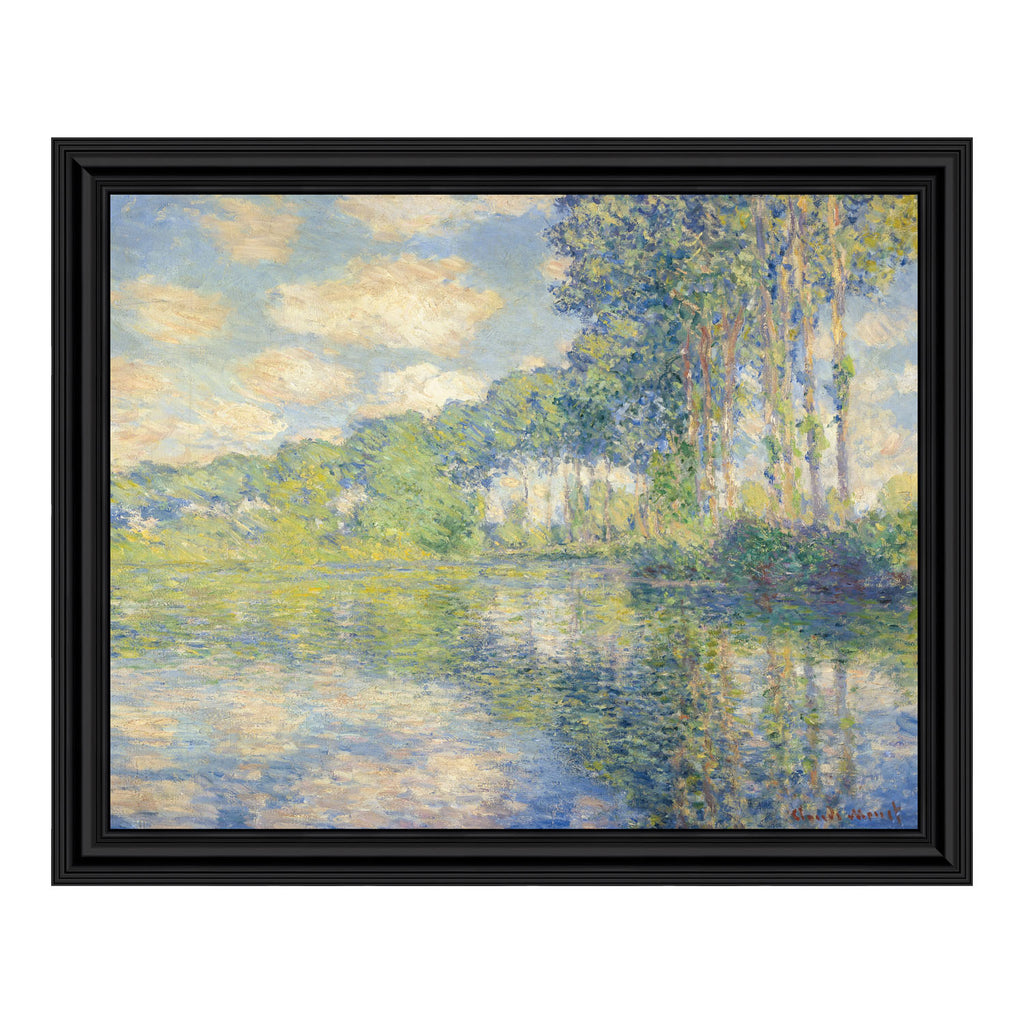 Poplars on the Epte by Claude Monet Framed Wall Art Print, Landscape Nature Print, 11x14, 2417