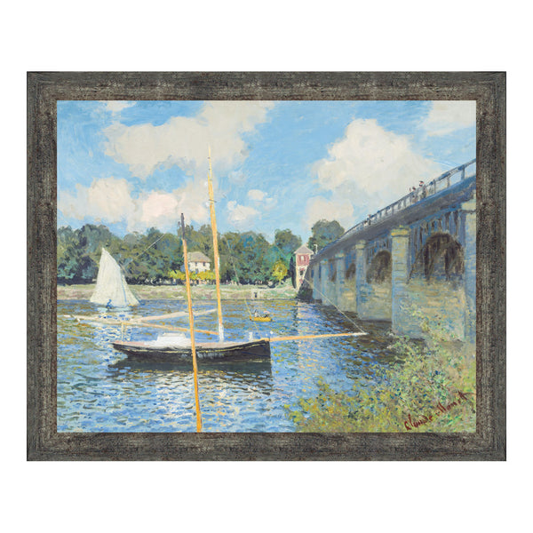 Bridge on Argentueil by Claude Monet Framed Wall Art Print, Coastal Wall Decor, 11x14 2418