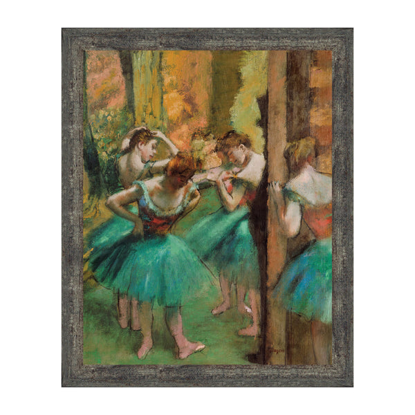Dancers, Pink and Green by Edgar Degas Framed Wall Art Print, Beautiful Degas Ballerinas, Living Room or Bedroom Wall Art, 11x14, 2421