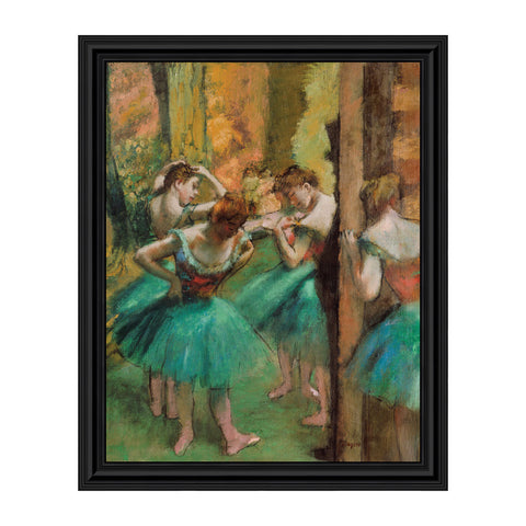 Dancers, Pink and Green by Edgar Degas Framed Wall Art Print, Beautiful Degas Ballerinas, Living Room or Bedroom Wall Art, 11x14, 2421