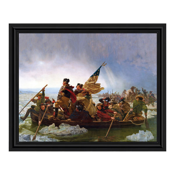 Washington Crossing the Delaware by Emanuel Leutze, Framed Wall Art Print, Famous American Revolution Painting Print, 11x14, 2423