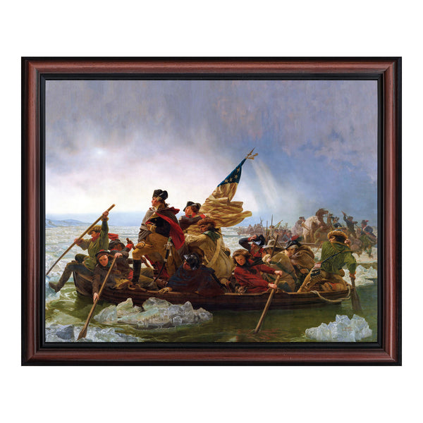 Washington Crossing the Delaware by Emanuel Leutze, Framed Wall Art Print, Famous American Revolution Painting Print, 11x14, 2423