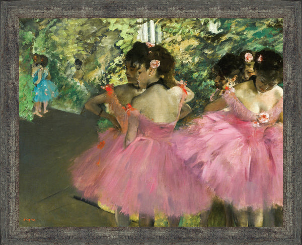 Dancers in Pink by Edgar Degas Framed Wall Art Print, Beautiful Degas Ballerinas, Living Room or Bedroom Wall Art 11x14 2424