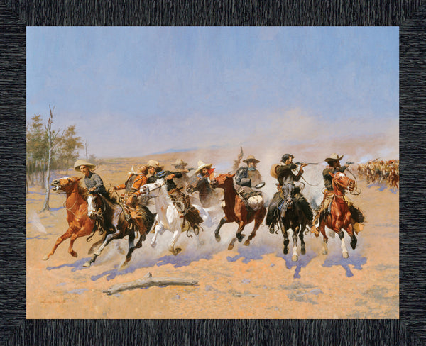 Dash to The Timbers by Frederic Remington, World Famous Wall Art Collection, Western Art, Framed Wall Art, 11x14, 2425