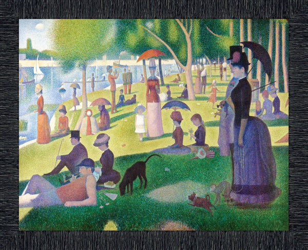 A Sunday On The La Grande Jatty by Georges Seurat, World Famous Wall Art Collection, Framed Impressionist Wall Art Print