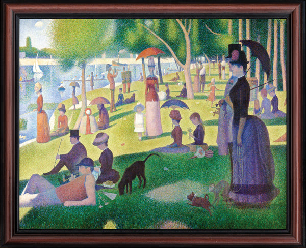 A Sunday On The La Grande Jatty by Georges Seurat, World Famous Wall Art Collection, Framed Impressionist Wall Art Print