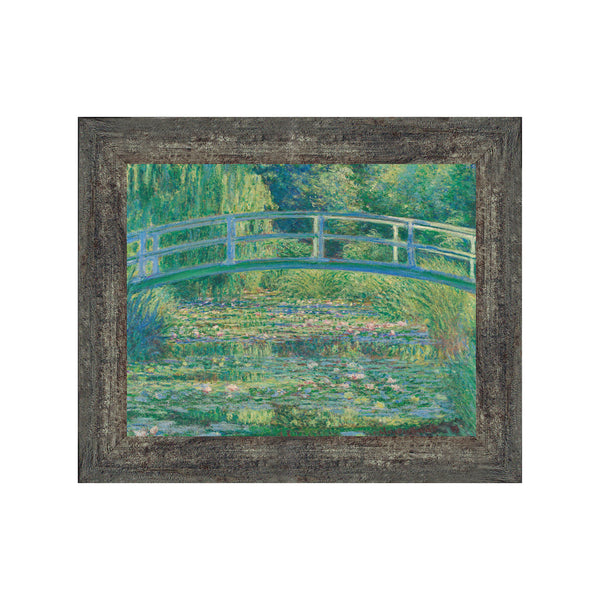 Water Lily Pond by Claude Monet Framed Wall Art Print, Monet Water Lilies Print, Bridge Horizontal Print, 11x14 2428
