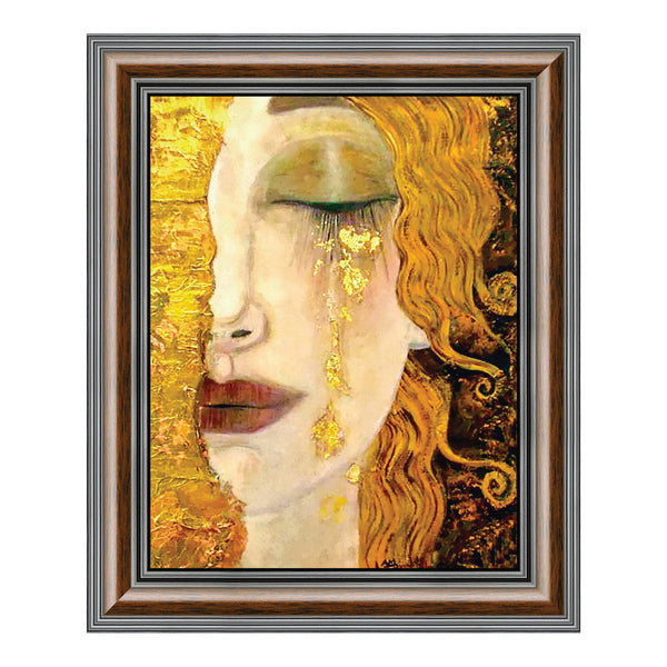 Golden Tears by Gustav Klimt Framed Wall Art Print, Wonderful Living Room or Office Wall Decor, Modern Art Print, 11x14, 2430