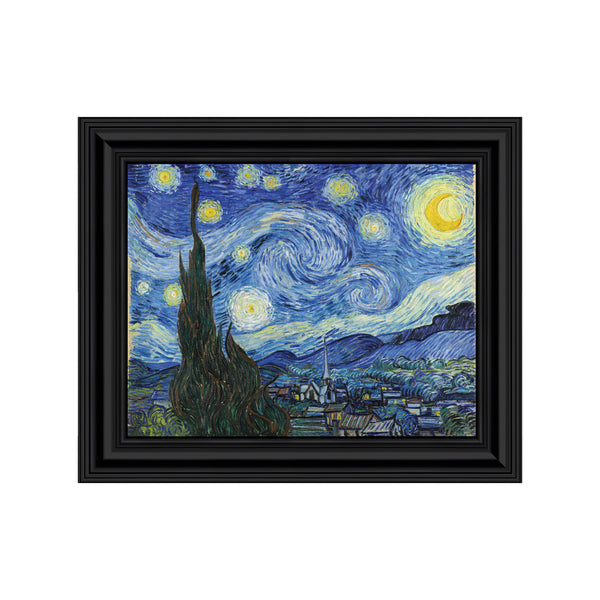 Starry Night by Vincent Van Gogh Framed Art, Wall Decor for Your Office or Living Room, 11x14, 2436