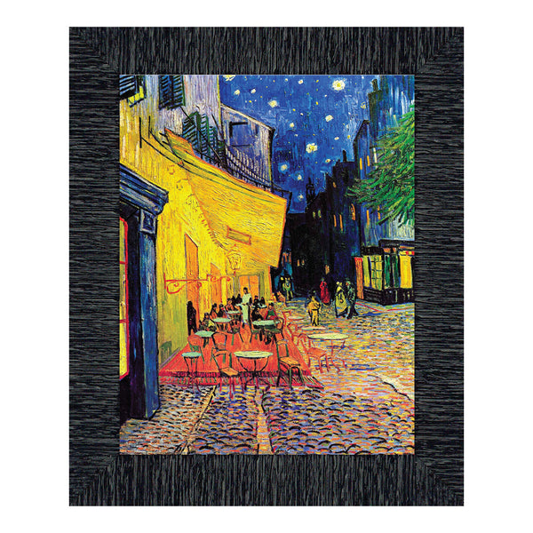 Cafe Terrace at Night by Vincent Van Gogh Framed Print Wall Art, Great Addition to Your Living Room, Office, or Home Decor, 11x14, 2437