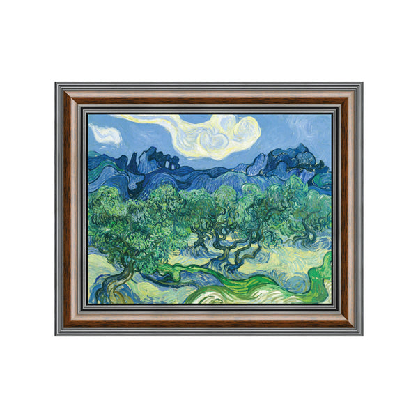 Olive Trees By Vincent Van Gogh Framed Wall Art Print for Home decor, 11x14, 2438