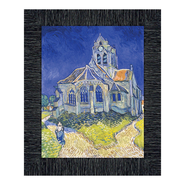 Church at Auvers by Vincent Van Gogh Framed Wall Art Print, Wall Decor for Your Office or Living Room Decor, 11x14, 2441