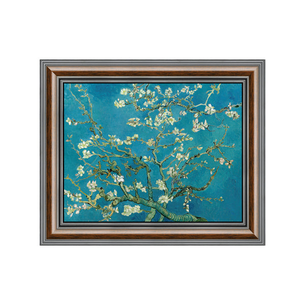 Almond Blossoms by Vincent Van Gogh Framed Wall Art, Wonderful to Display in Kitchen, Bathroom or Living Room Decor, 11x14,  2443