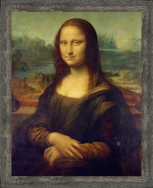 Mona Lisa by Leonardo Da Vinci, World Famous Wall Art Collection, Framed Mona Lisa Print for Office or Living Room Decor, 11x14, 2451