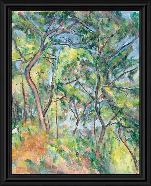 Sous Bois Under The Trees By Paul Cezenne, World Famous Wall Art Collection, Framed Impressionist Wall Art, 11x14, 2459