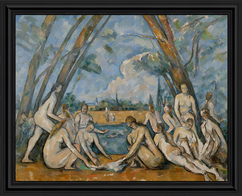 Large Bathers By Paul Czenne, World Famous Wall Art Collection, Framed Abstract Wall Decor for Your Bedroom or Living Room, 11x14, 2460