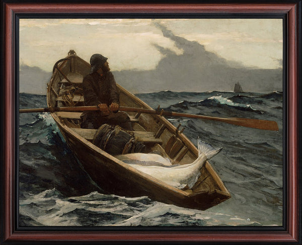Fog Warning Winslow Homer, World Famous Wall Art Collection, Framed Prints for Living Room or Kitchen, 11x14, 2469