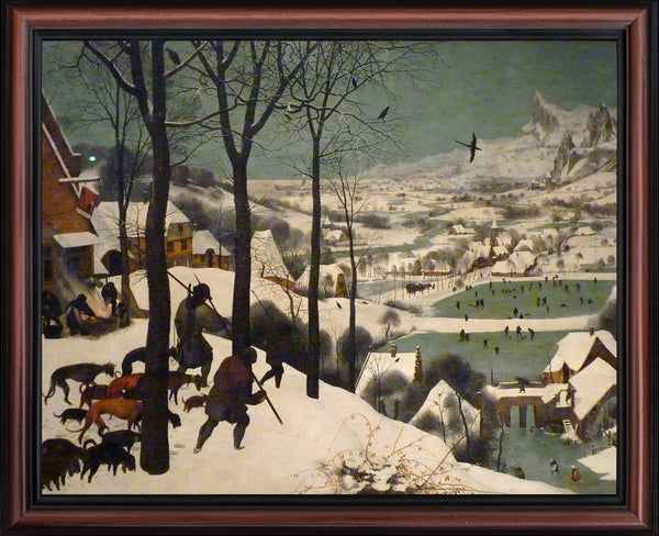 Hunters in the Winter Framed Art Print by Pieter Brueghel, Winter Wall Decor, Grace Your Livingroom or Office with this Art Print, 11x14, 2473