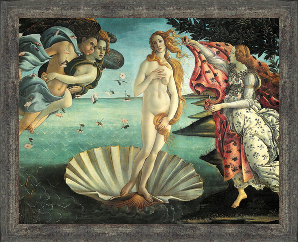 Birth of Venus Framed Art Print by Sandro Botticelli, Wall art of Italy, World Famous Wall Art Collection, Great Living Room or Kitchen Decor, 11x14, 2474