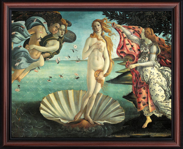 Birth of Venus Framed Art Print by Sandro Botticelli, Wall art of Italy, World Famous Wall Art Collection, Great Living Room or Kitchen Decor, 11x14, 2474