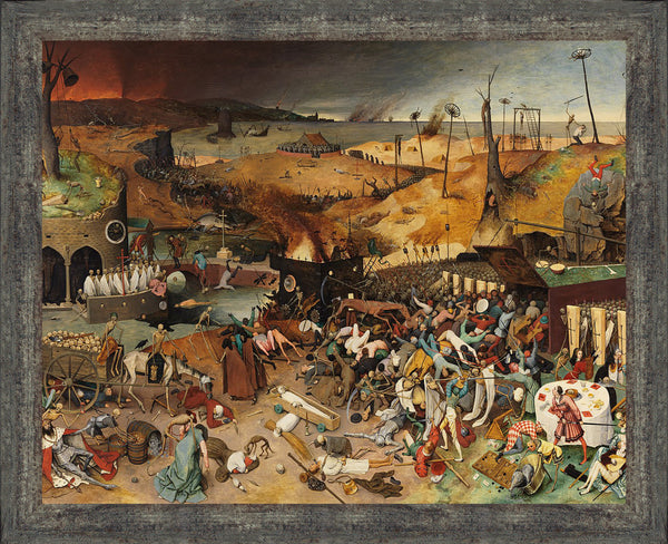 Triumph of Death Framed Print by Pieter Bruegel, World Famous Wall Art Collection, Great Wall Art for Your Kitchen or Living Room, 11x14, 2476