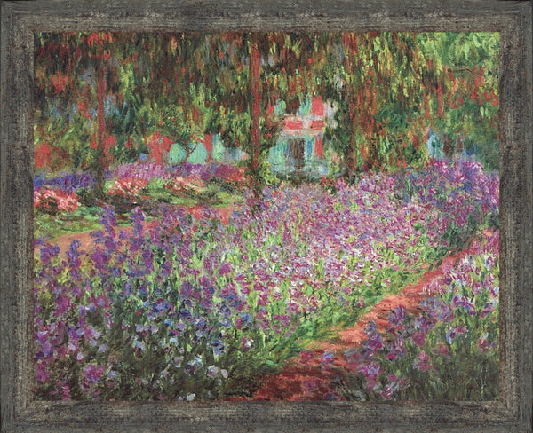 Irises in Monet's Garden by Claude Monet, World Famous Wall Art Collection, Framed Art Monet Print for Your Living Room or Office Decor, Monet Wall Art as a Gift, 11x14, 2478