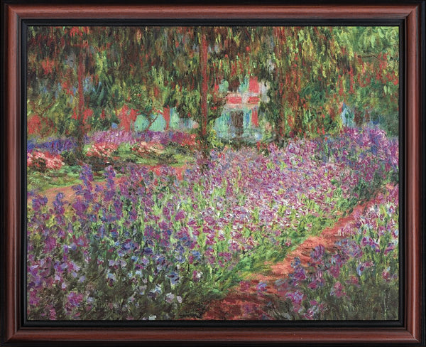 Irises in Monet's Garden by Claude Monet, World Famous Wall Art Collection, Framed Art Monet Print for Your Living Room or Office Decor, Monet Wall Art as a Gift, 11x14, 2478