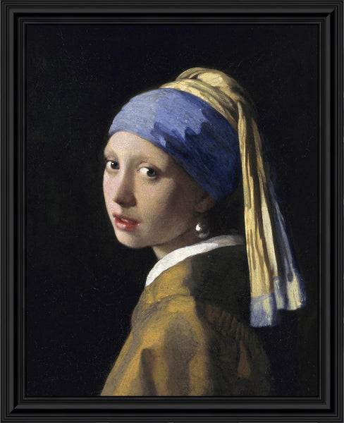 Girl With a Pearl Earring Framed Wall Art by Johannes Vermeer,  World Famous Wall Art Collection, Grace Your Home Decor With This Image, 11x14, 2480